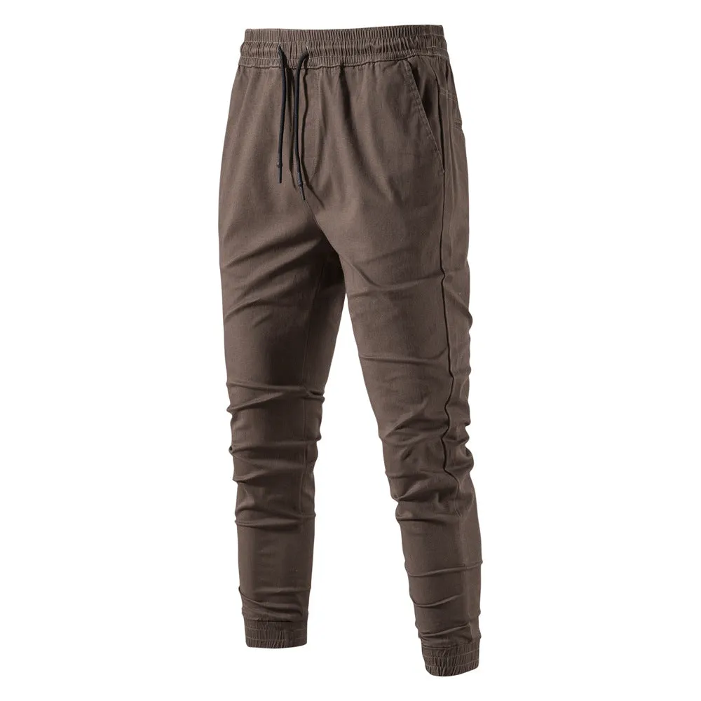 Men's Causal Solid Color Cargo Pants Streetwear Trousers | PT075