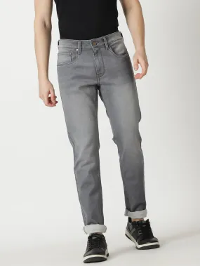 MEN'S  GREY SOLID JASON FIT JEANS