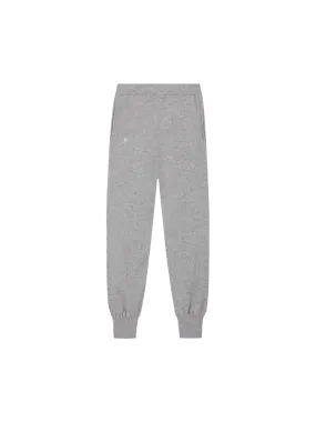 Mens Recycled Cashmere Track Pants—pale grey melange