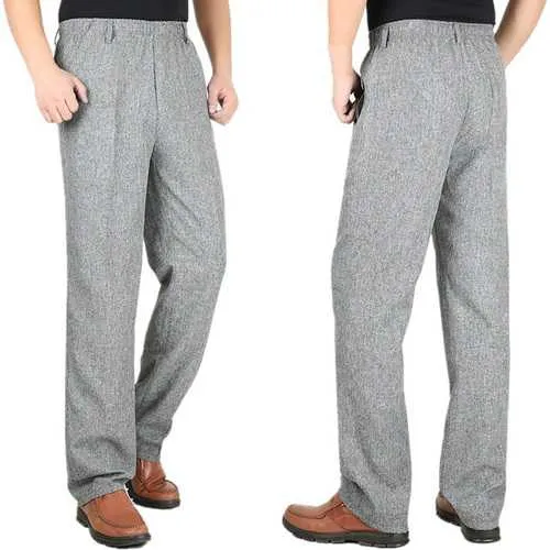 Mens straight-leg Loose Full-Length Casual Pants