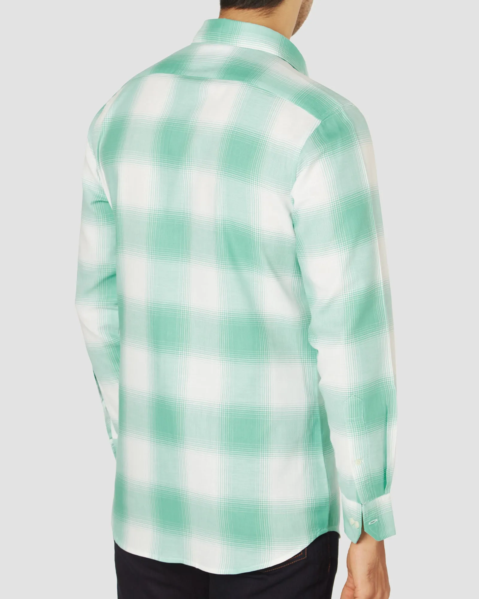 Mint Burst Checked Shirt