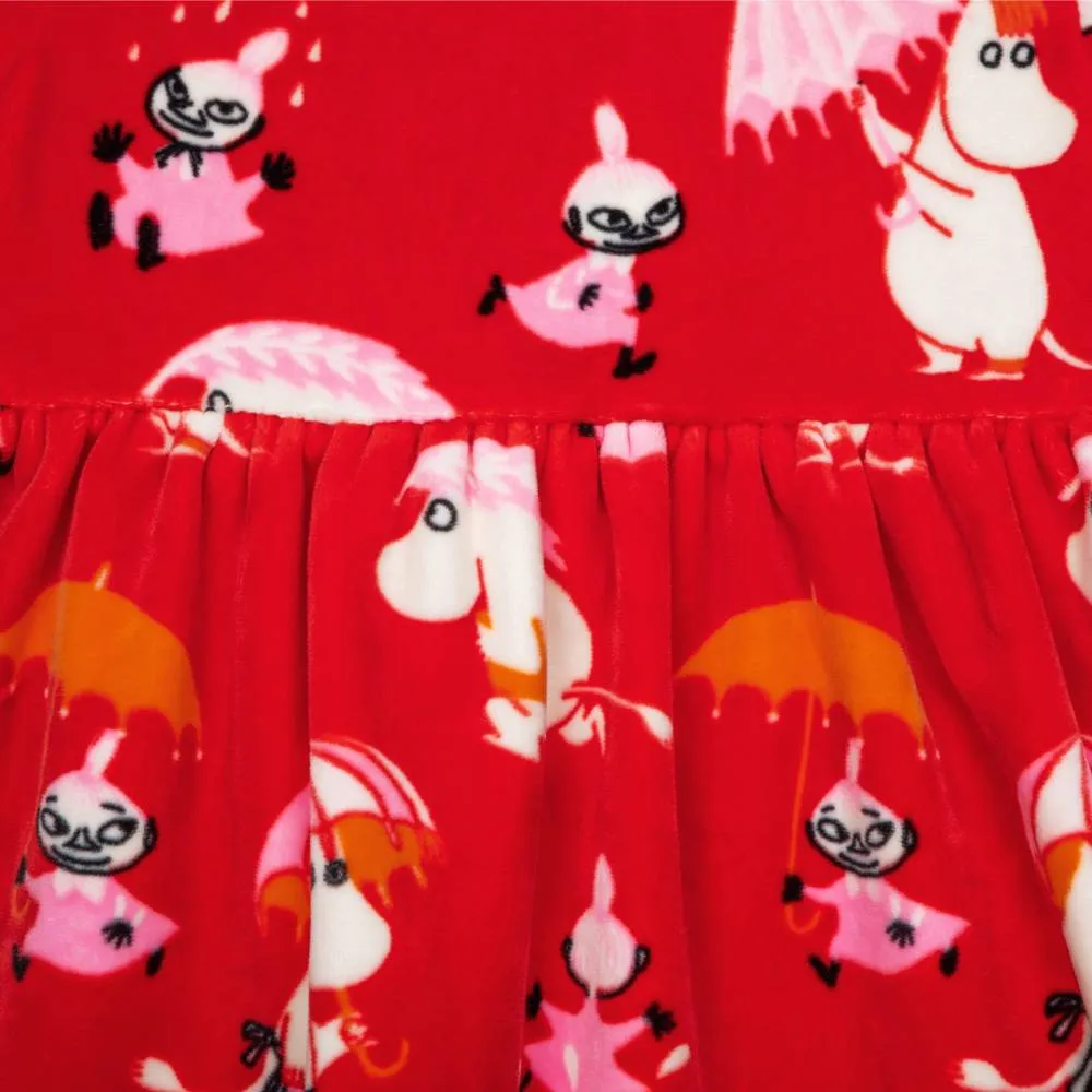 Moomin Rainy Day Bodysuit Dress Red - Martinex