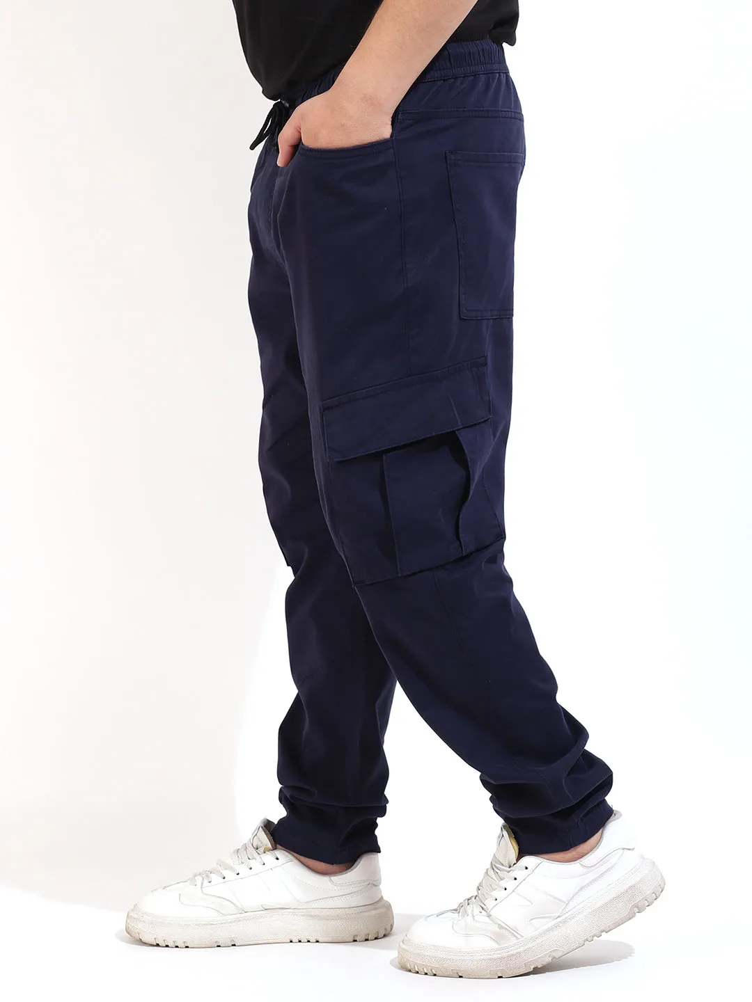 Navy Coated Cotton Cargo