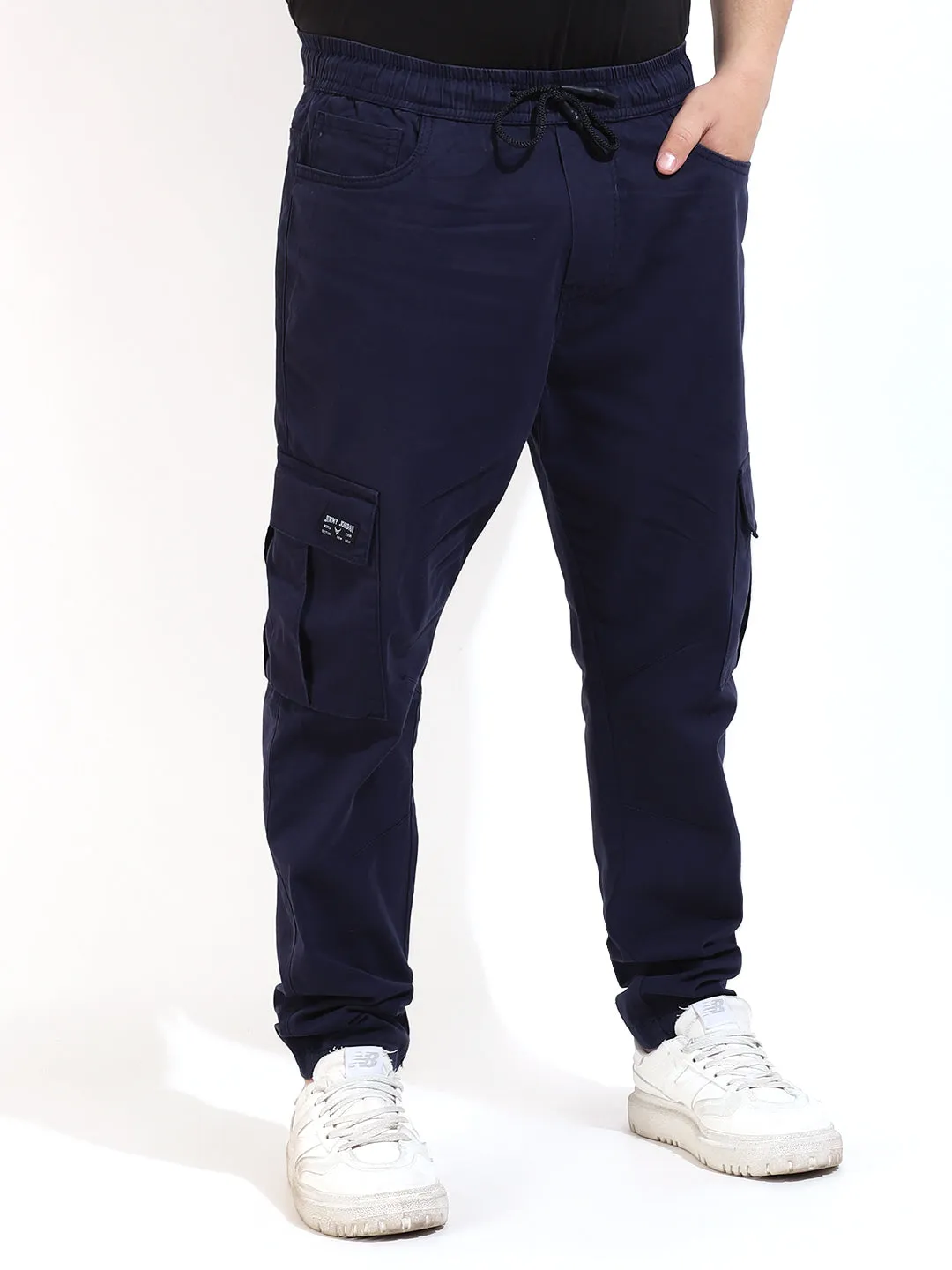 Navy Coated Cotton Cargo