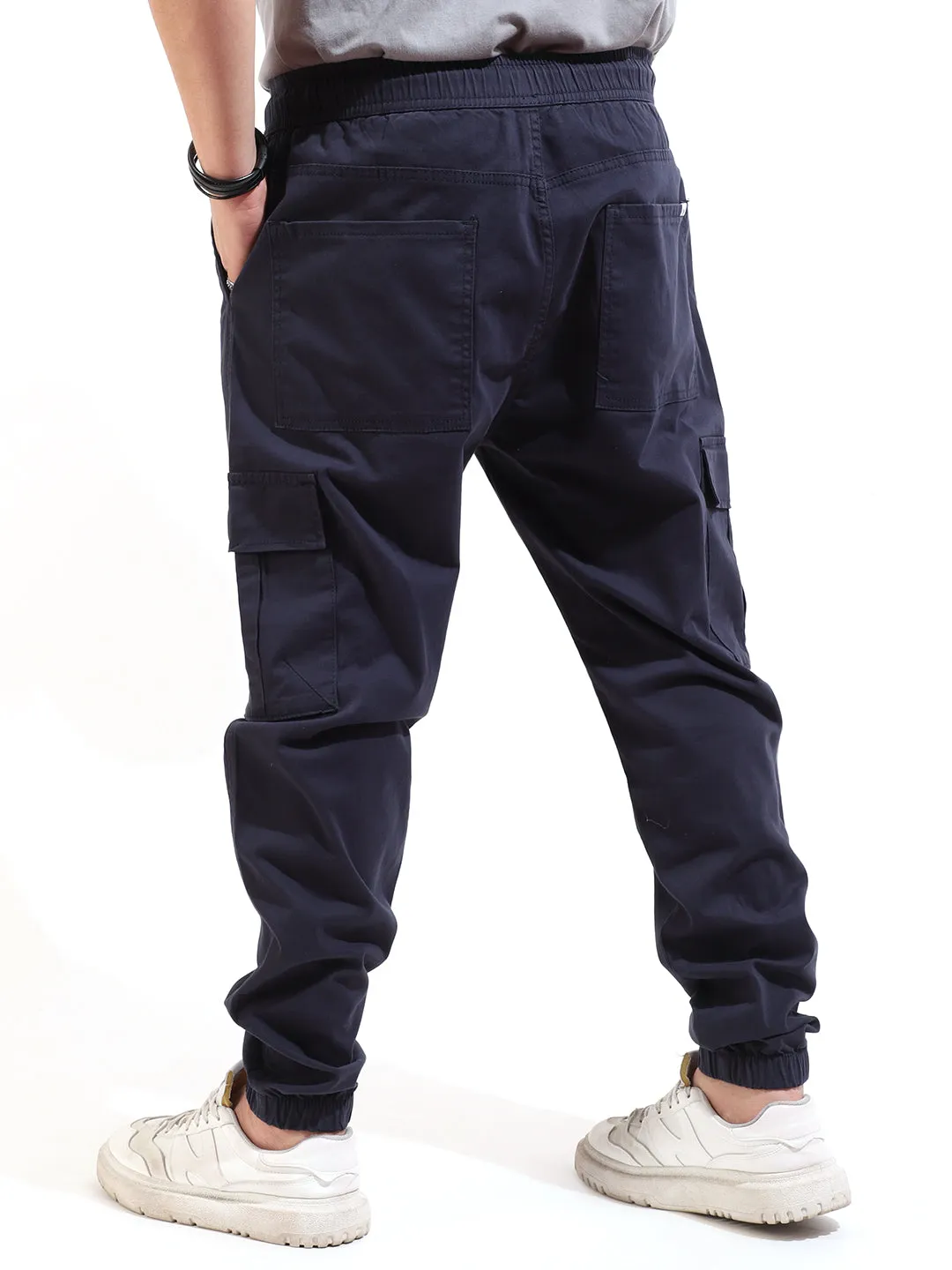 Navy Coated Cotton Cargo