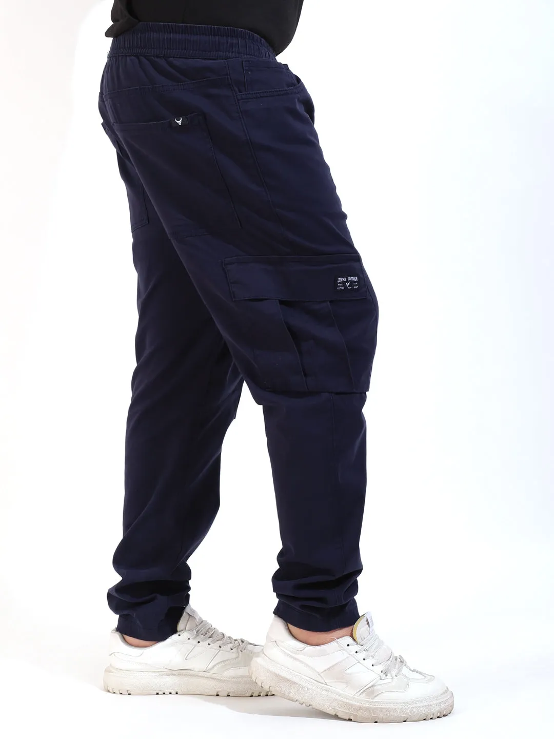 Navy Coated Cotton Cargo