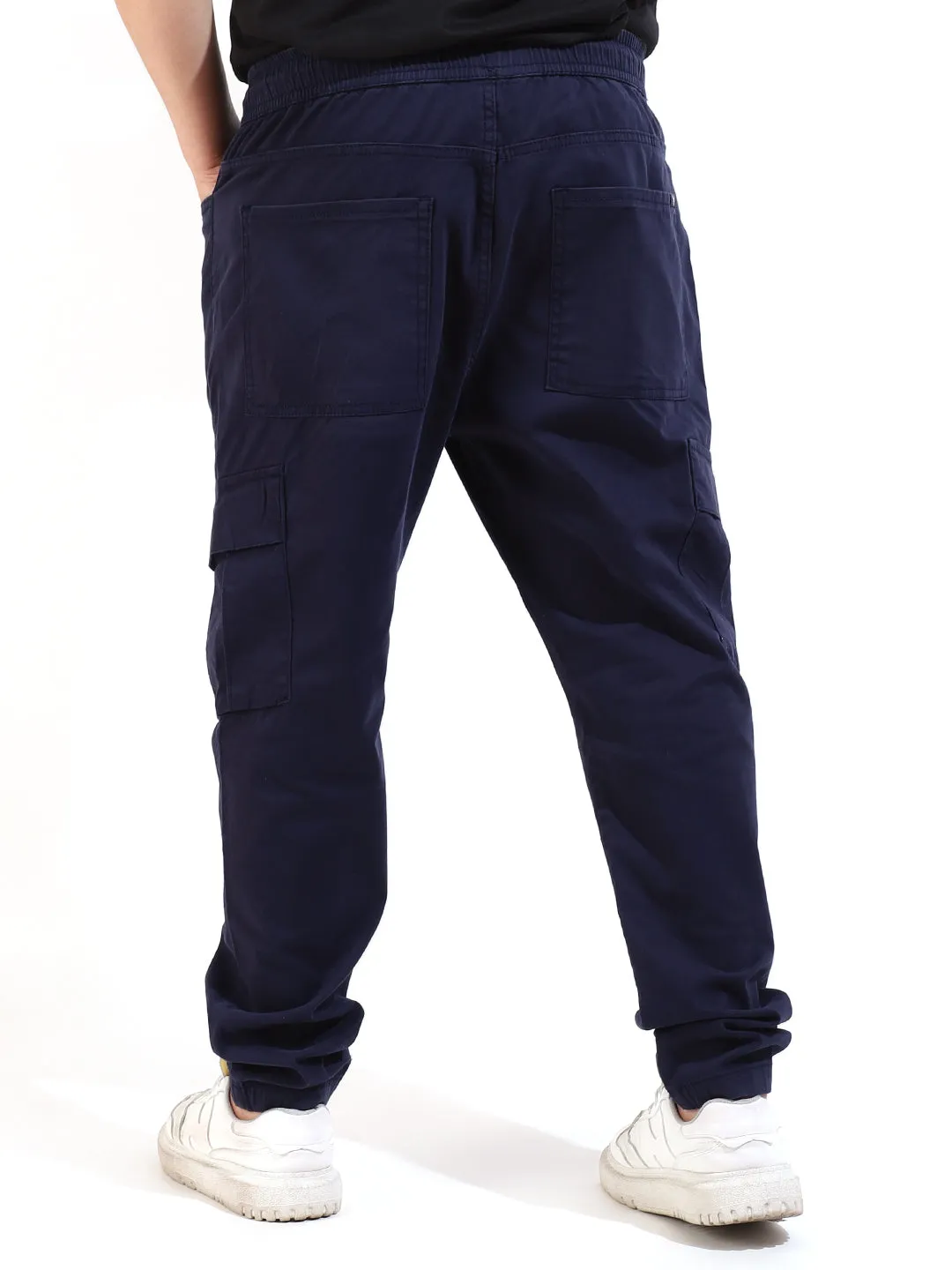 Navy Coated Cotton Cargo