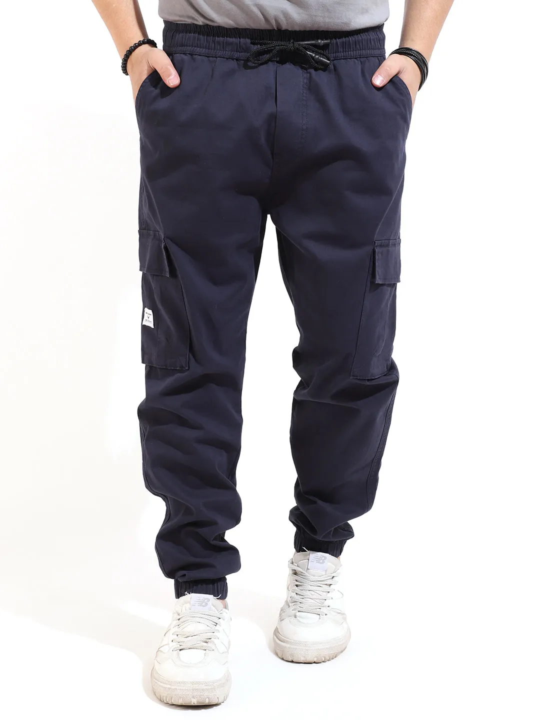 Navy Coated Cotton Cargo