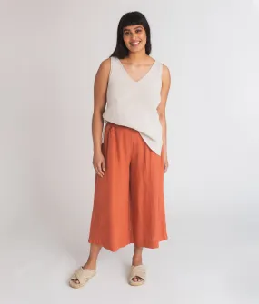 Nicole-May Linen Trousers In Clay