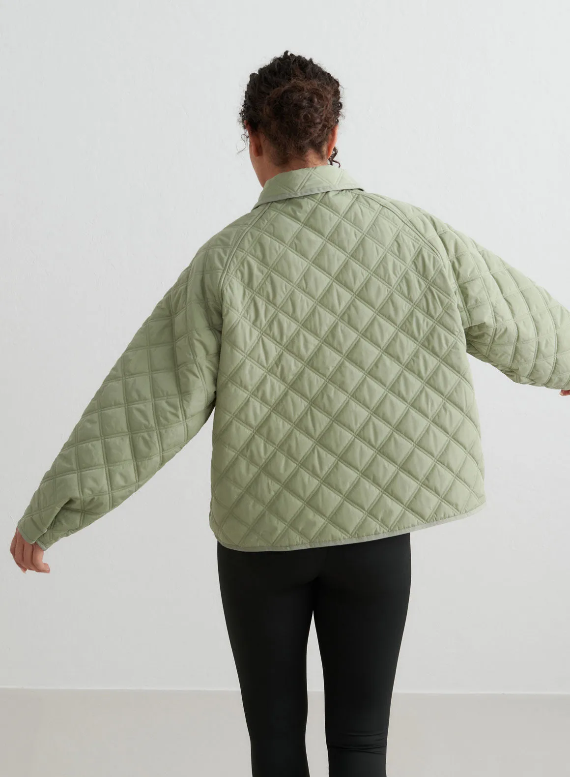 Pale Khaki Quilted Femme Jacket