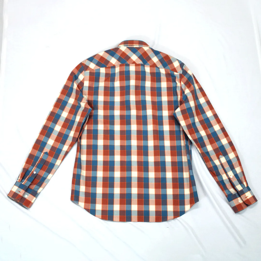 Pringle Rust Check LS Tailored Shirt