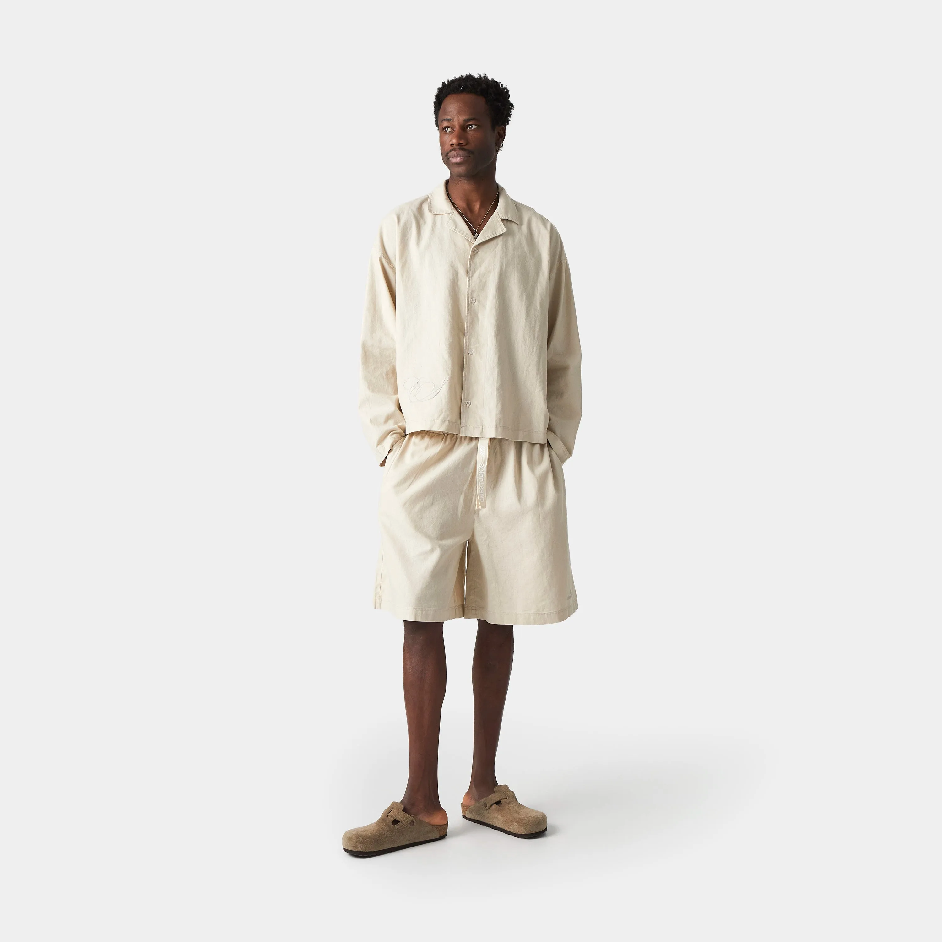 Quarry  Off Sand Linen Shirt