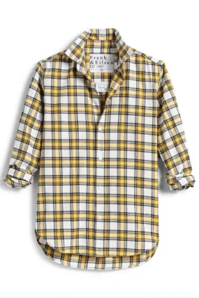 "Frank" Woven Button Up in Yellow/Black/White Plaid