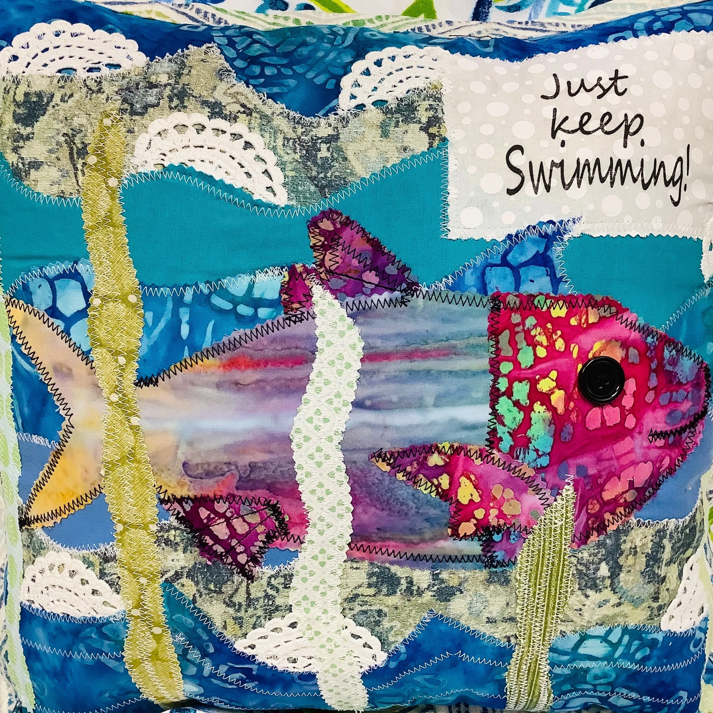 "Just Keep Swimming" Pillow