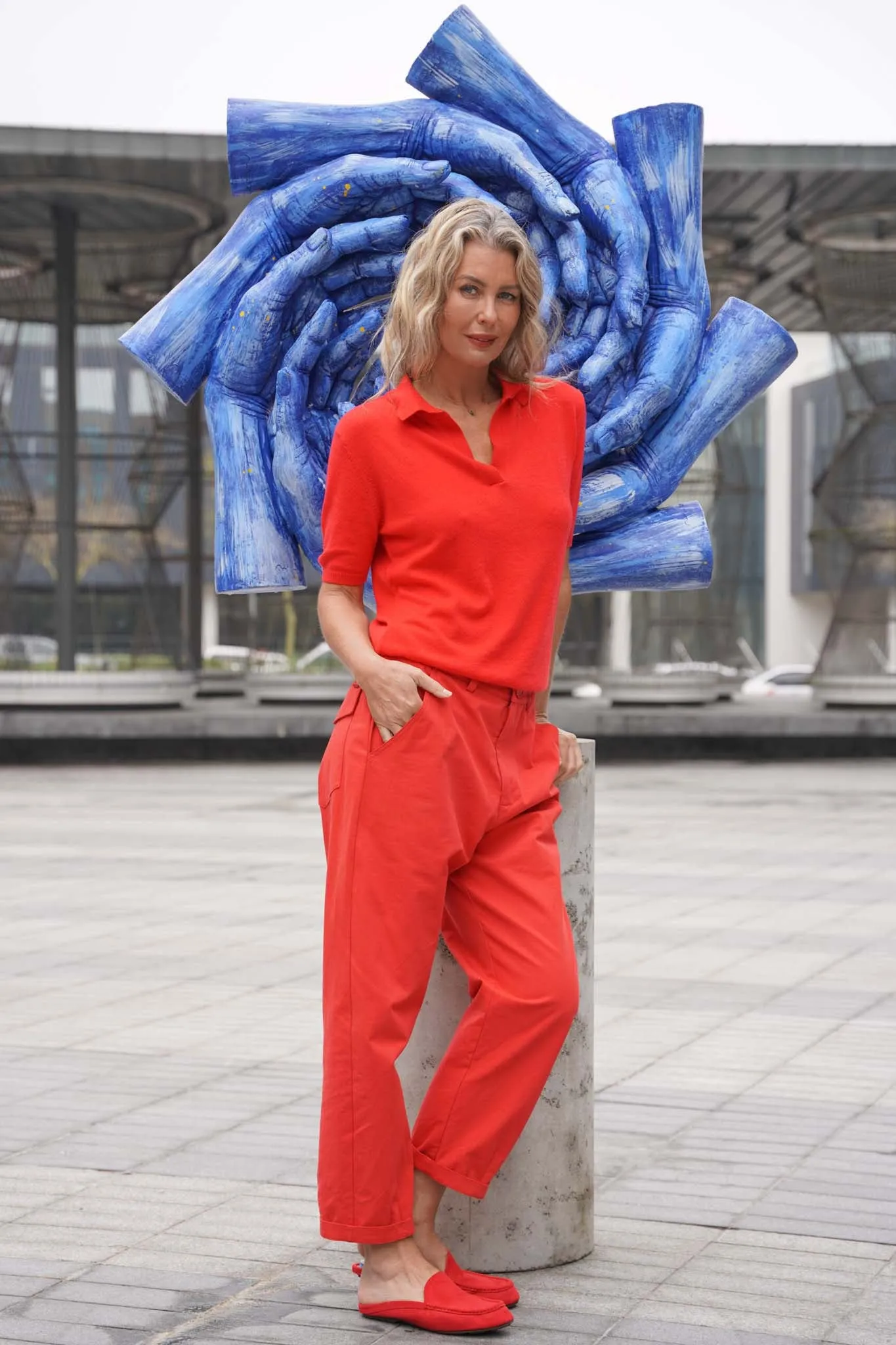 Red Oversize Pants