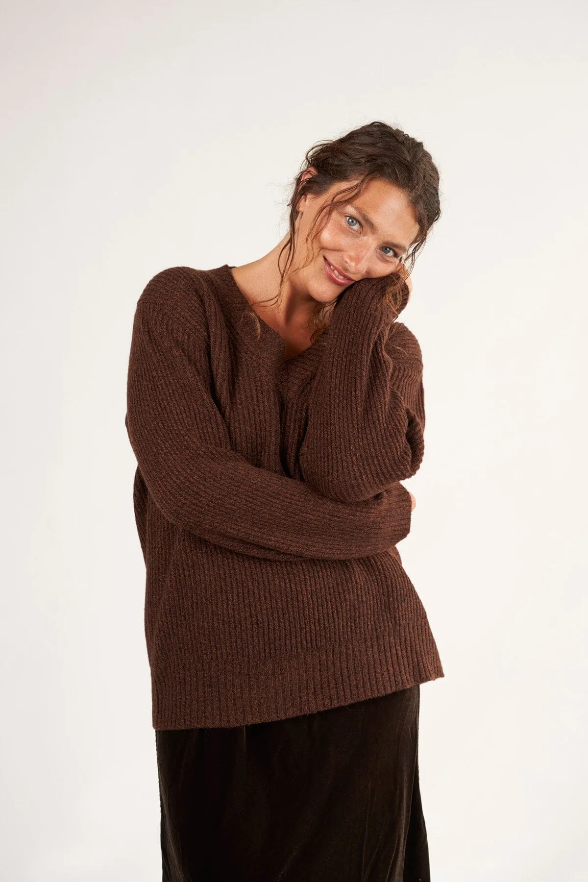 Rib V-Neck Sweater