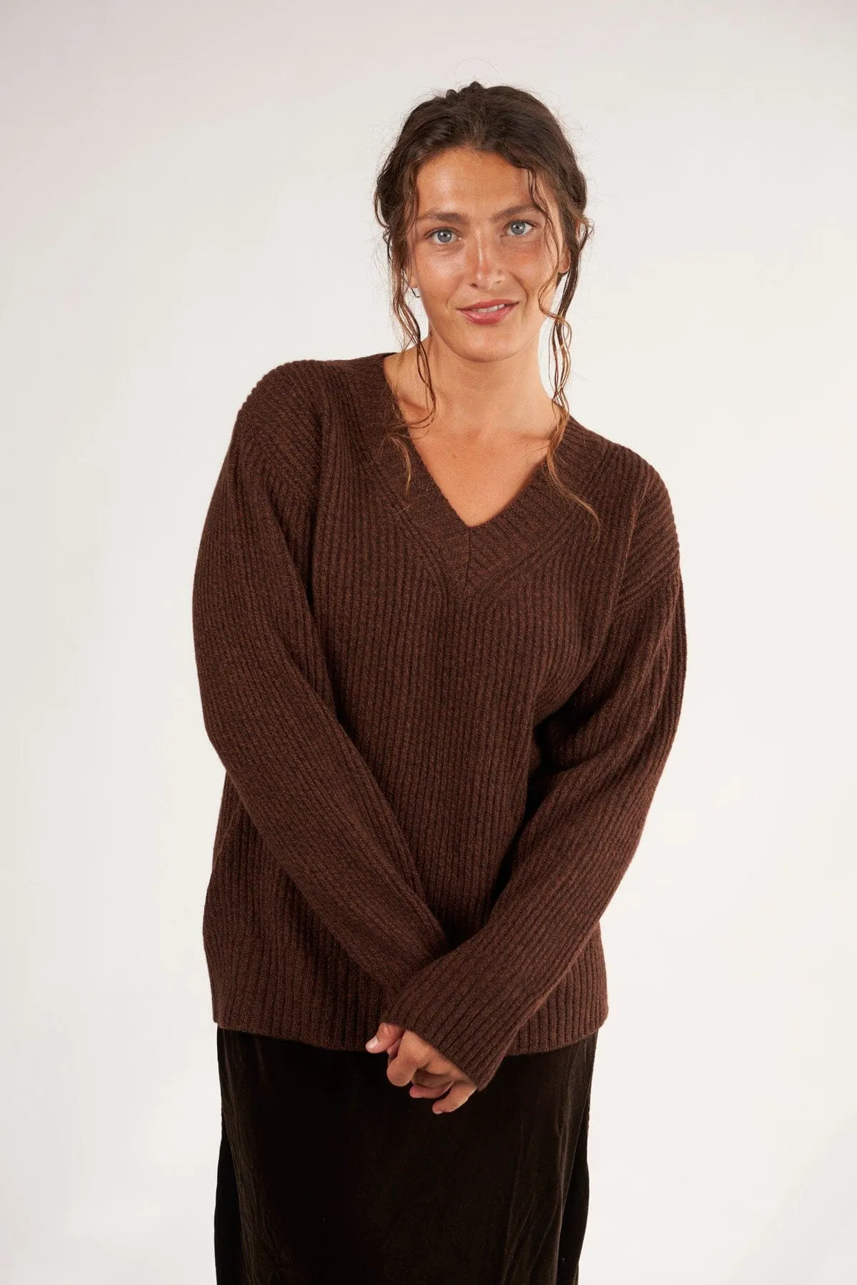 Rib V-Neck Sweater