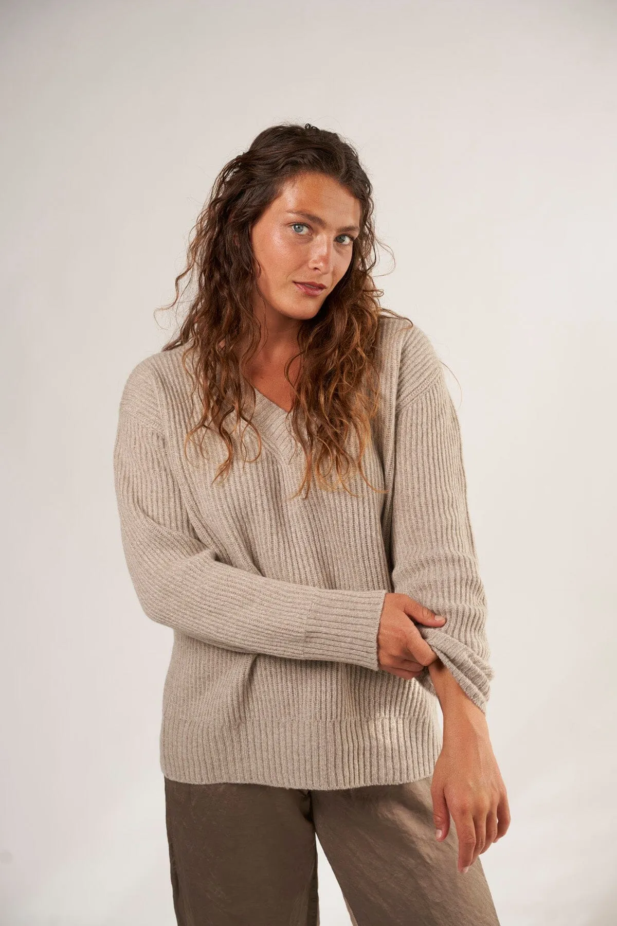 Rib V-Neck Sweater