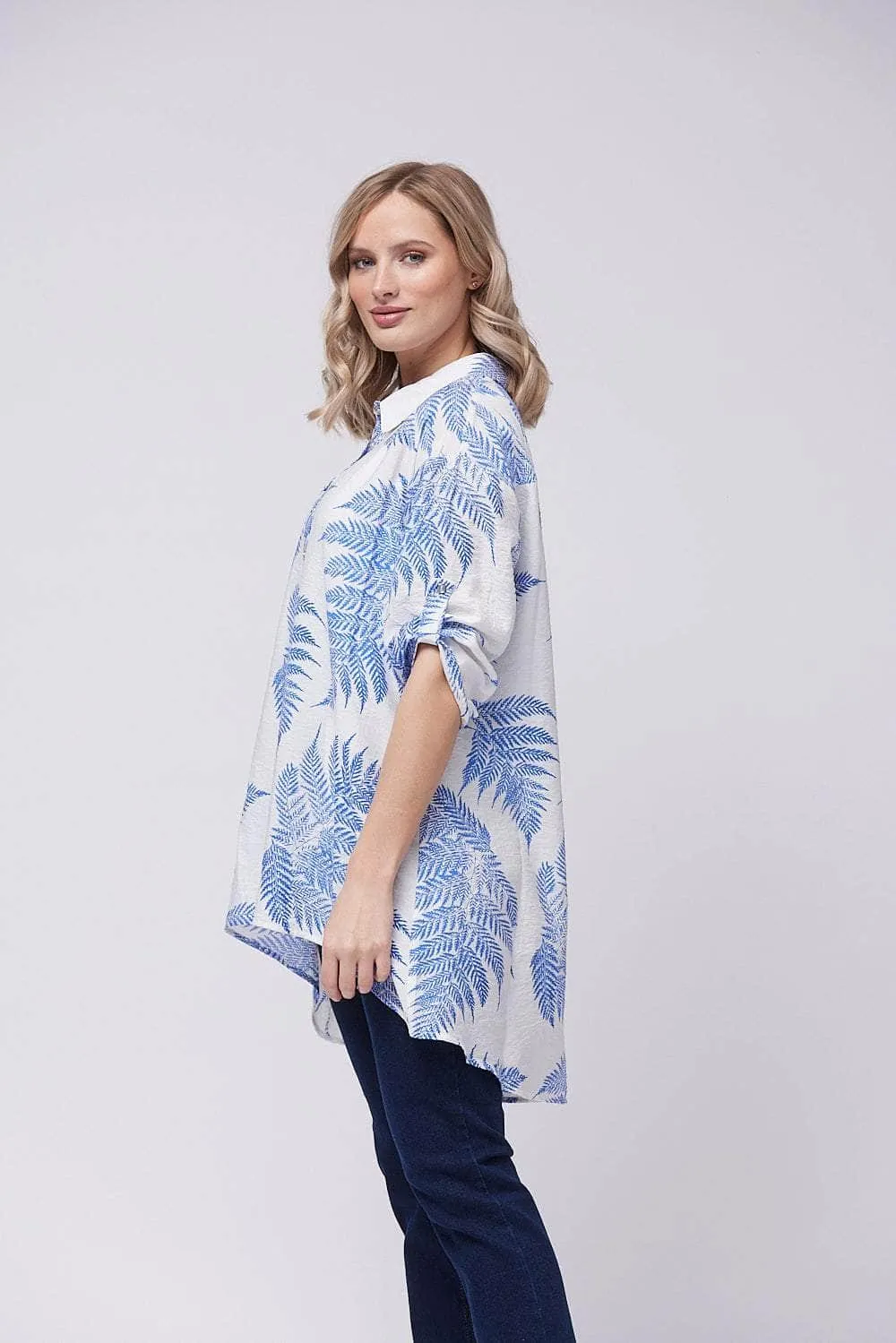 Saloos Loose Fit Botanical Print Shirt