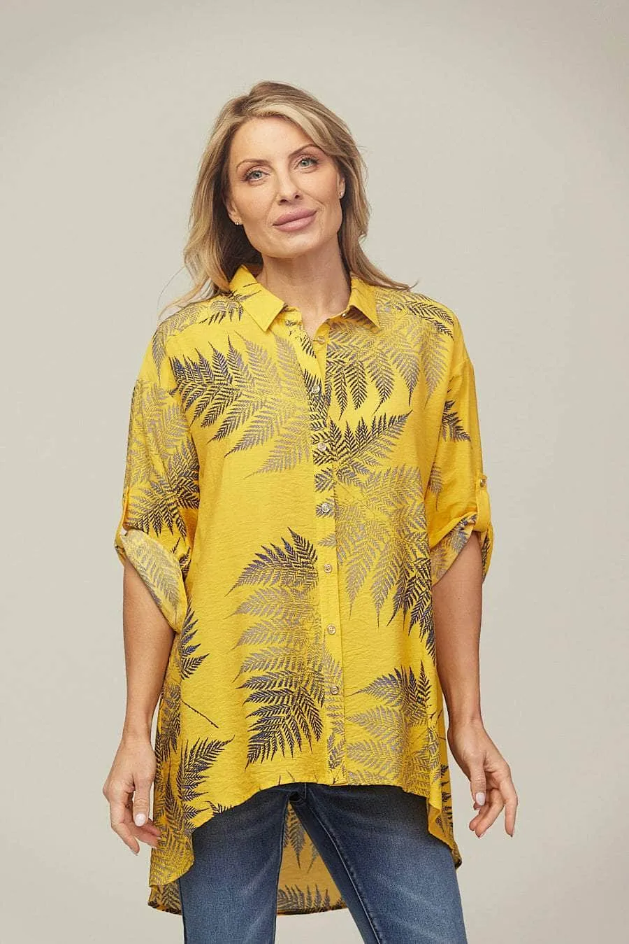 Saloos Loose Fit Botanical Print Shirt