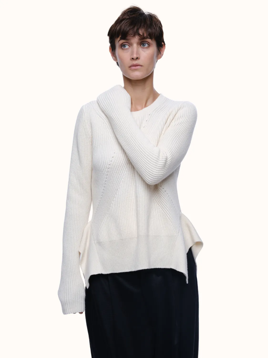 Sandra Crewneck in Organic Cotton & Recycled Cashmere