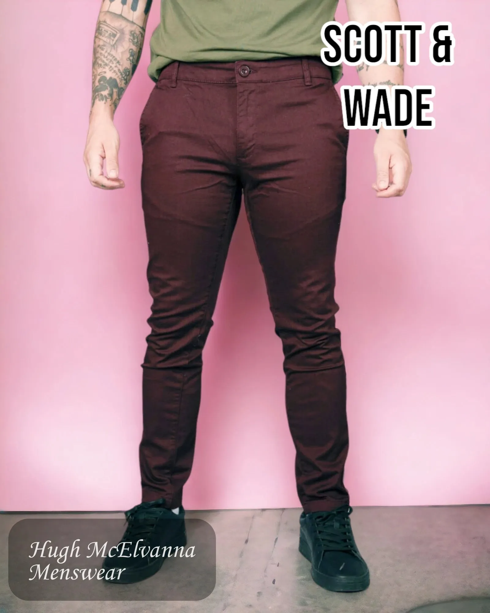 Scott & Wade SPRINT Maroon Chino