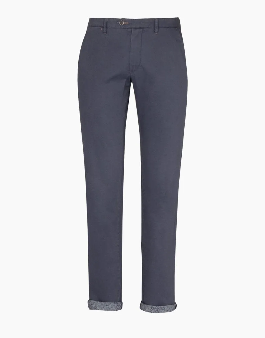 Soho blue textured chinos