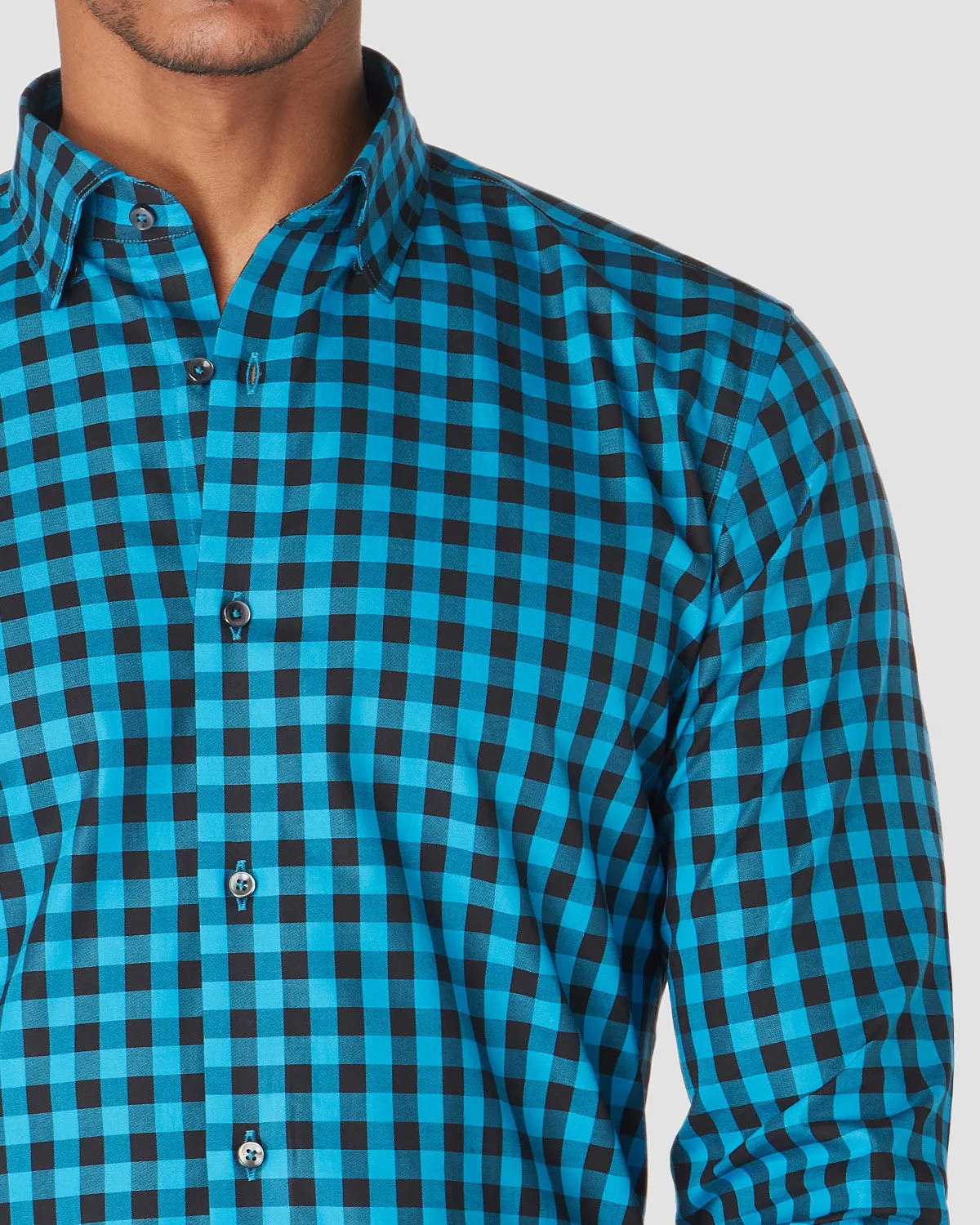 Somelos Deep Water Checked Shirt