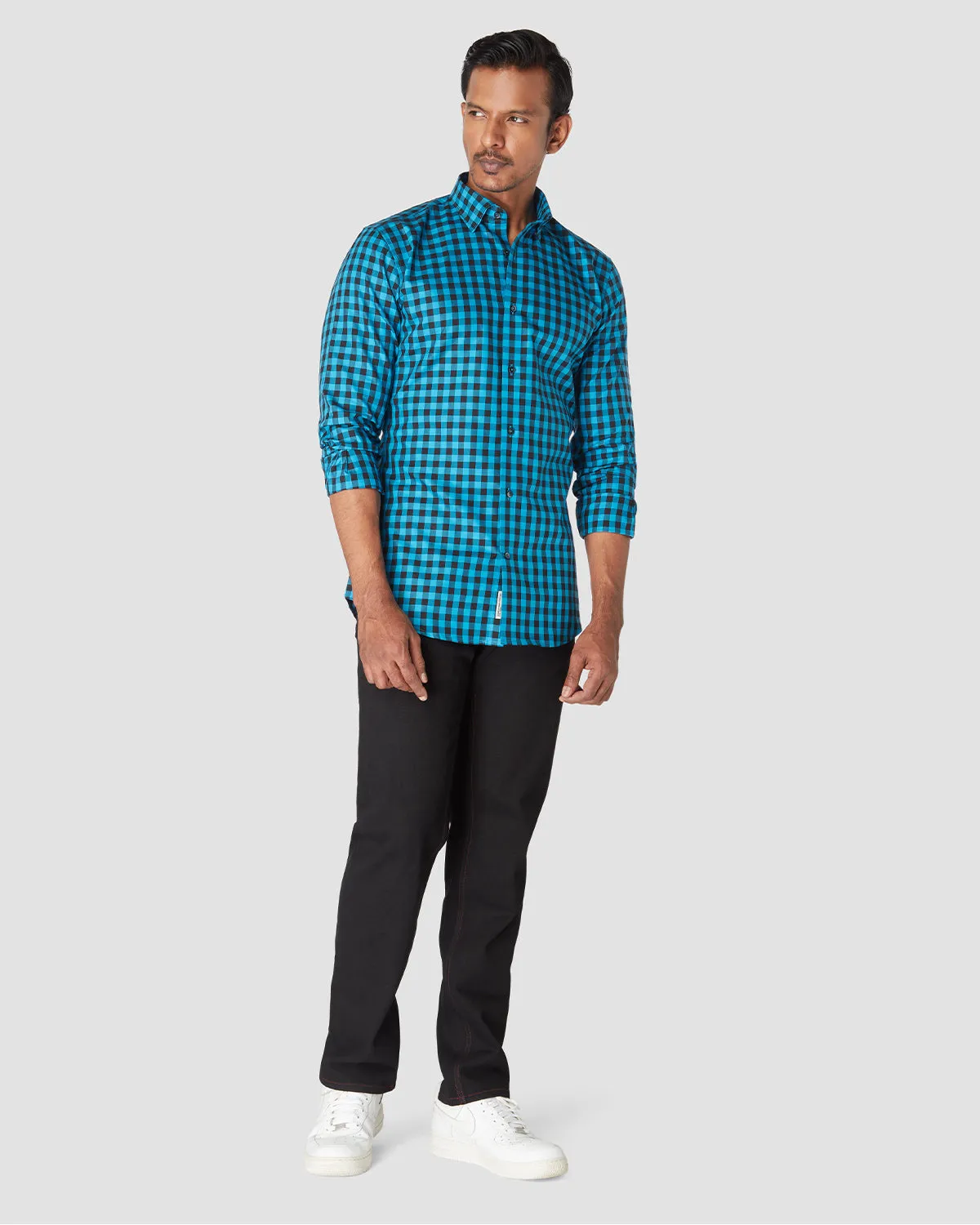 Somelos Deep Water Checked Shirt