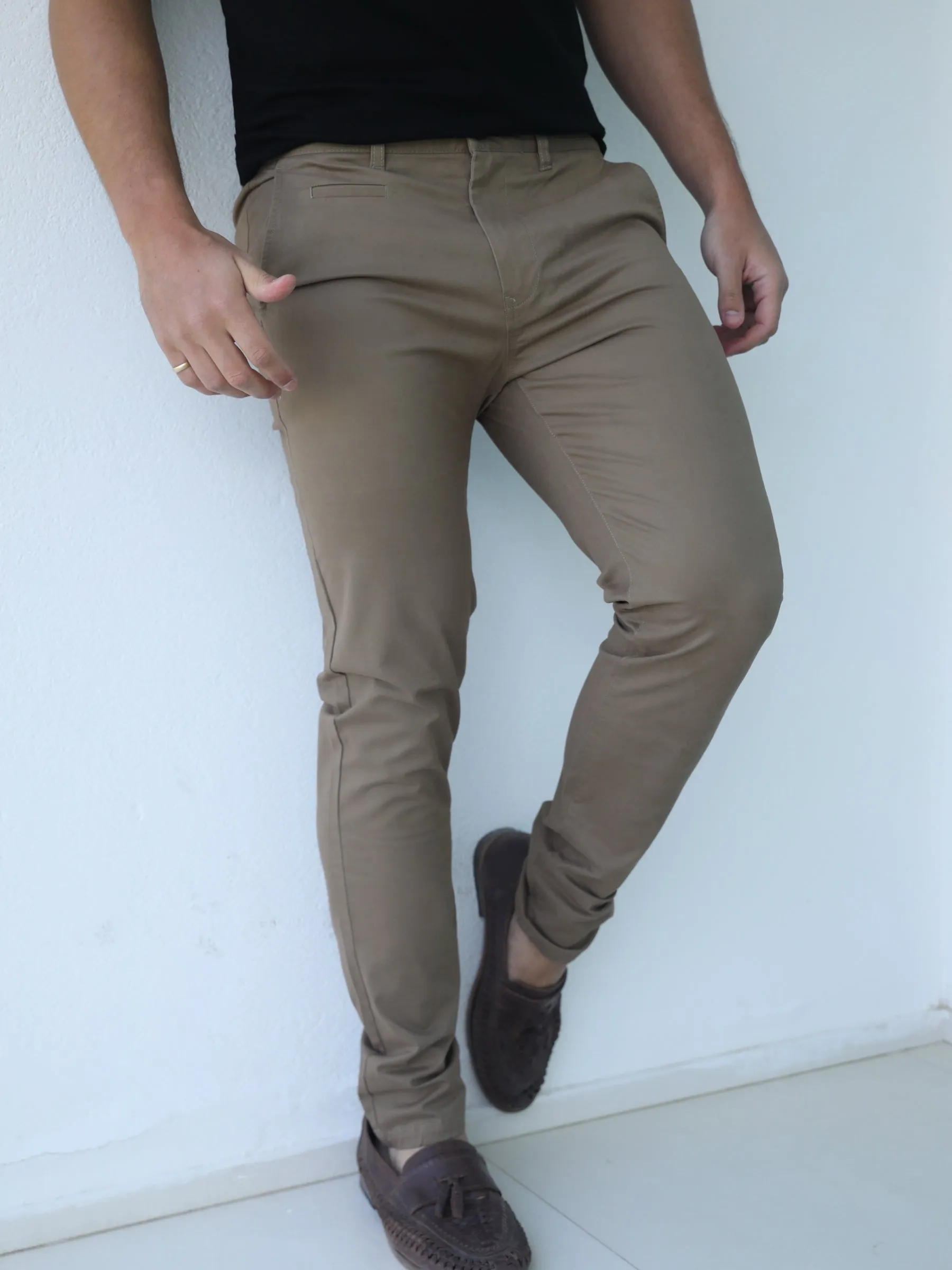 Stretch Chinos - Brown