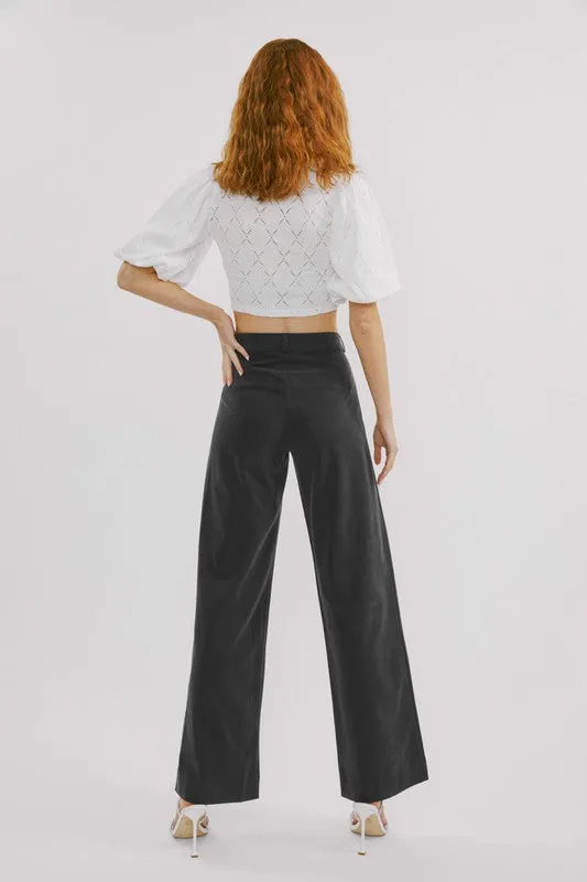 Tinley Mid Rise Wide Leg Pant - KanCan