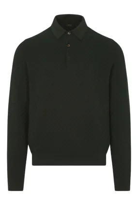 Trama Weave Polo Sweater