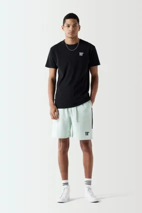 Triple Panel Sweat Shorts - Glacier Green / Black / White