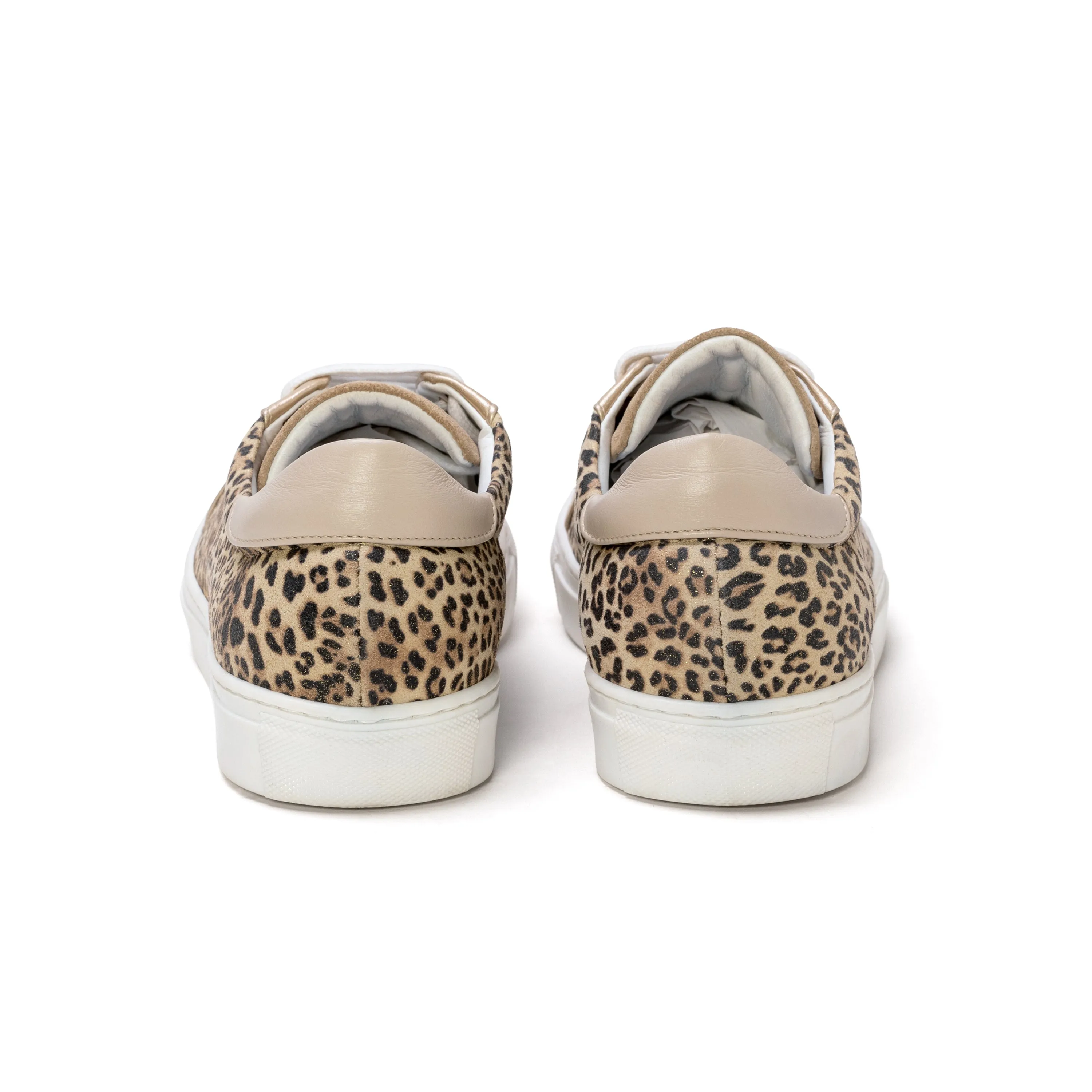 Vernazza - Leopard and Golden Glitter Sneaker