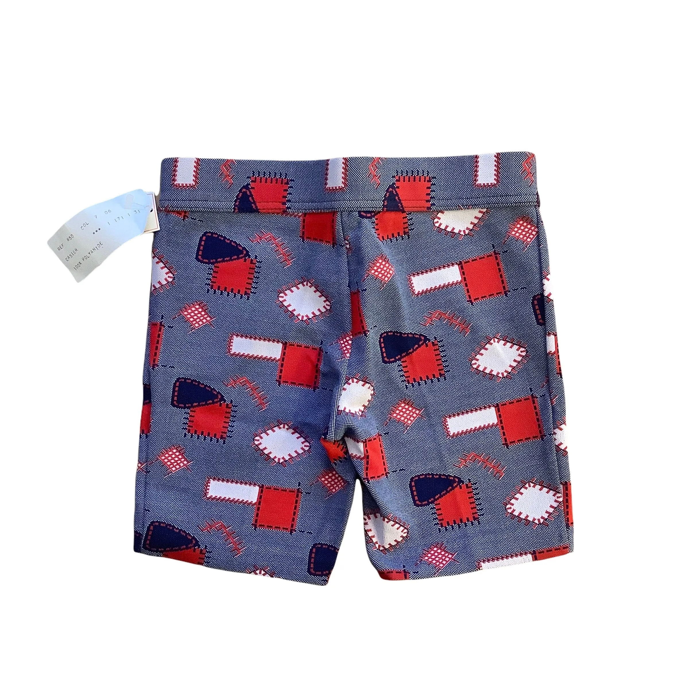 Vintage 1960's Blue / Red Printed Shorts 5-6Y