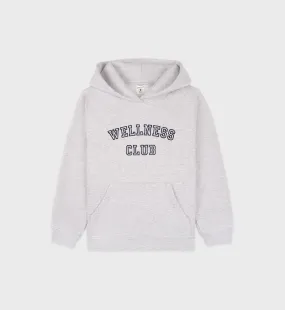 Wellness Club Kids Hoodie - Heather Gray/Black