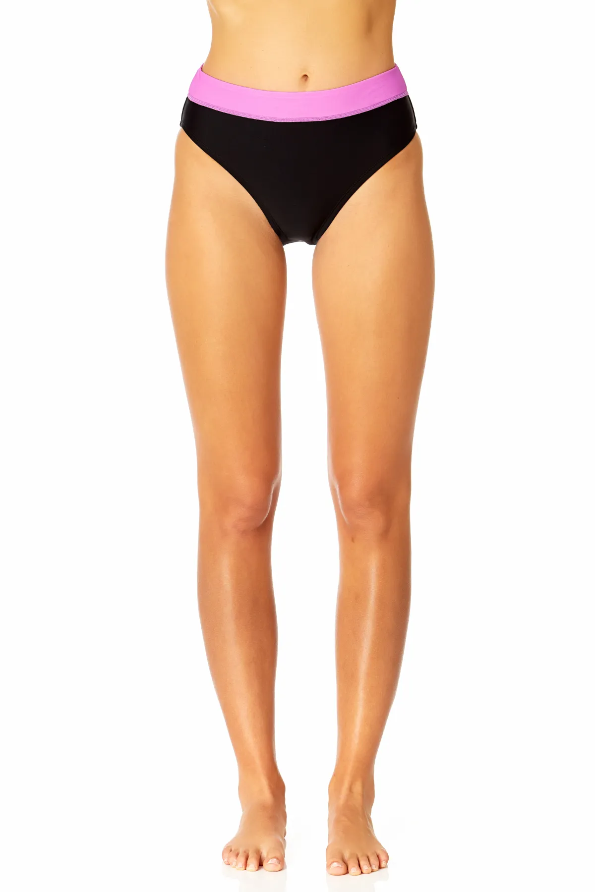 Women's Optical Illusion High Waist Swim Bottom